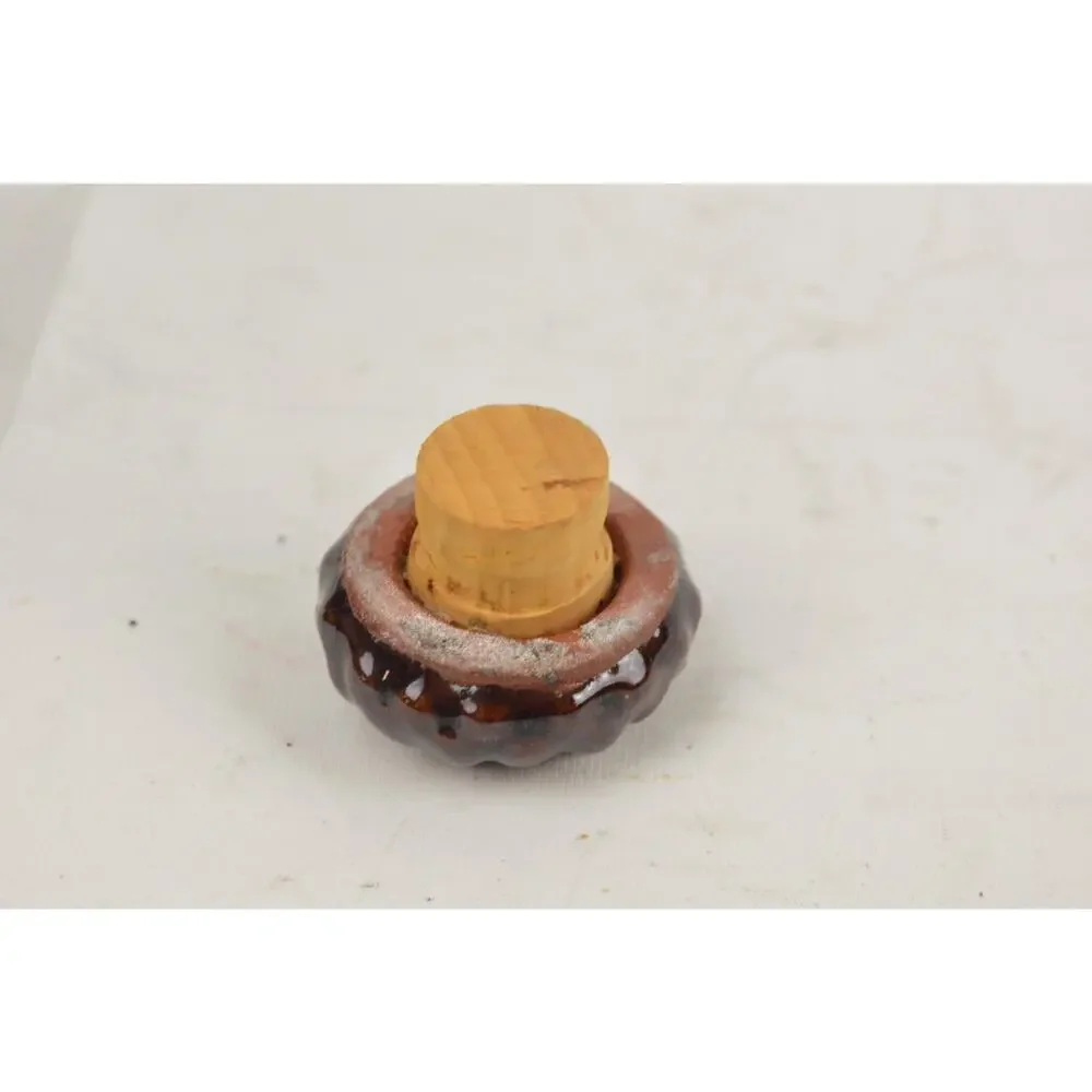 Vintage Pacific Japan Ceramic Poodle Liquor Decanter Hand Painted Cork Stopper